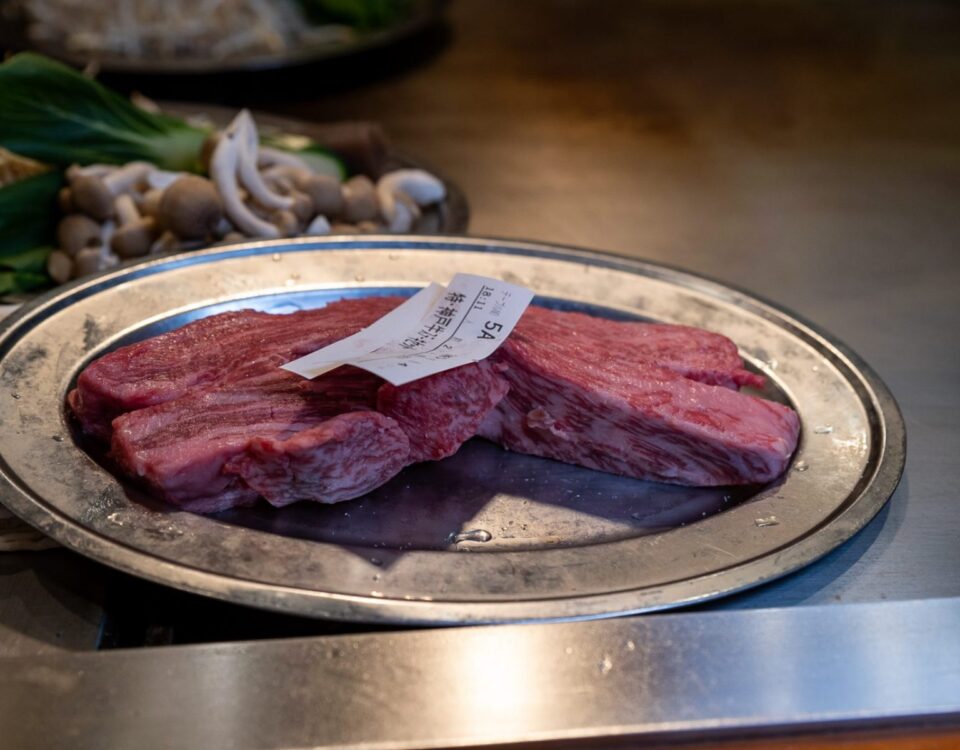 Wine pairing service at Steakland Kobe, Japan