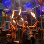 A duo performing at Eclipse Restaurant in Hotel Sky.