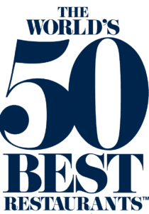 the logo for the world's 50 best restaurants.
