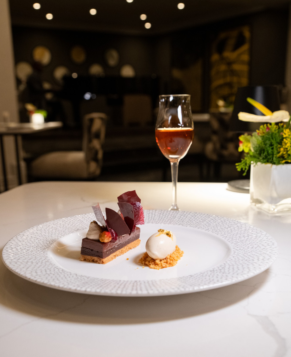 Tasting menu course plating at Qunu X Le Petit Leon