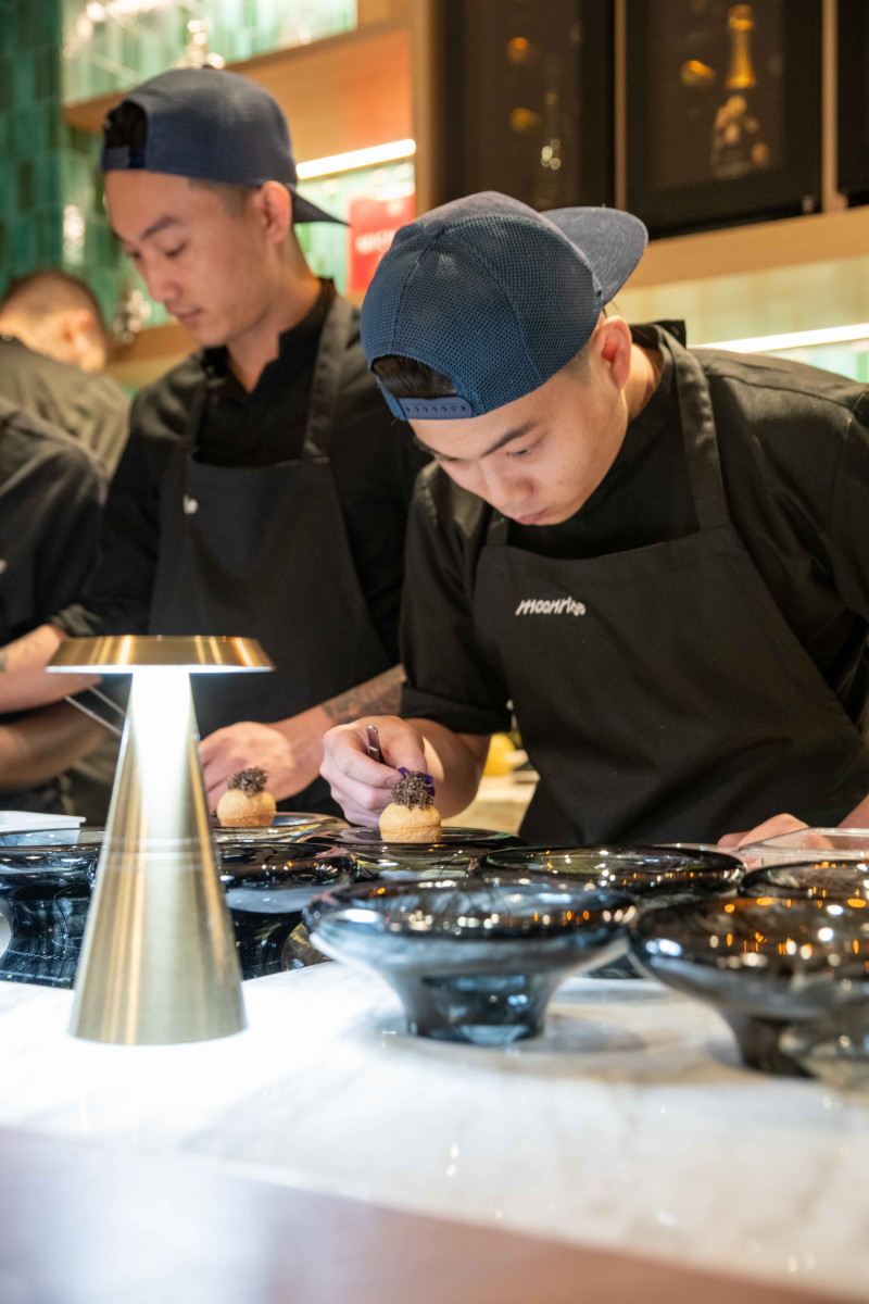 Wine pairing service at Moonrise restaurant, Eden House Dubai