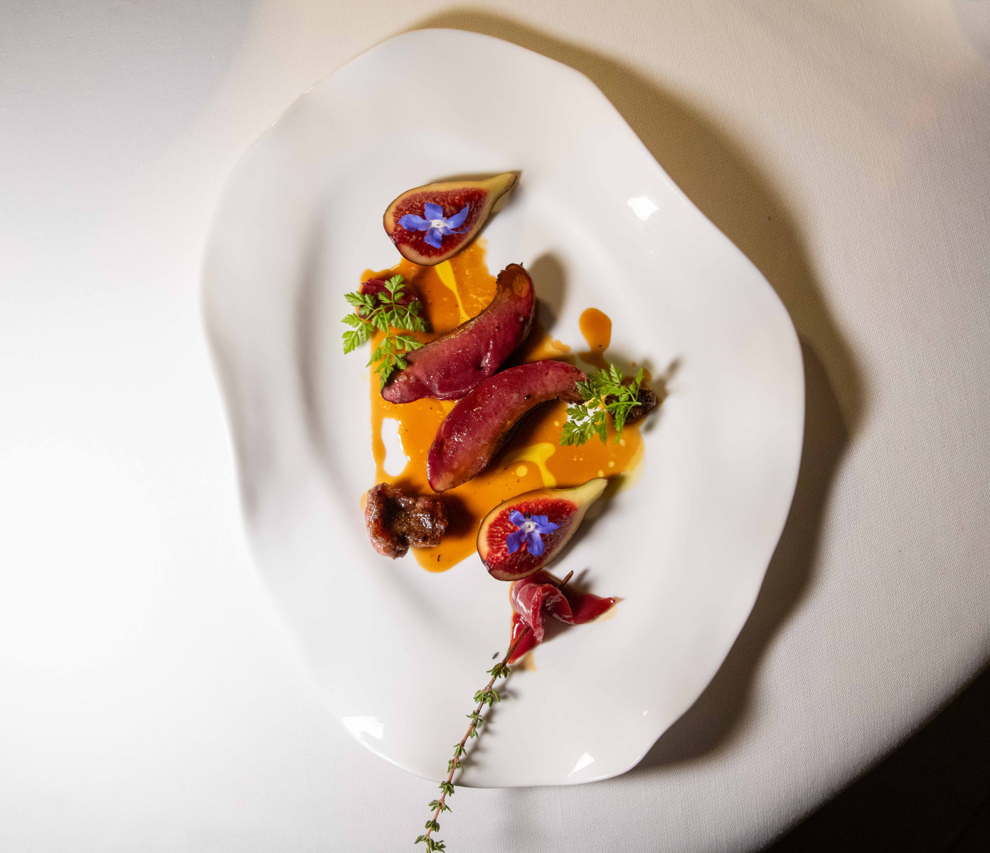 Russian salad with red prawn and caviar at Autem restaurant Milan