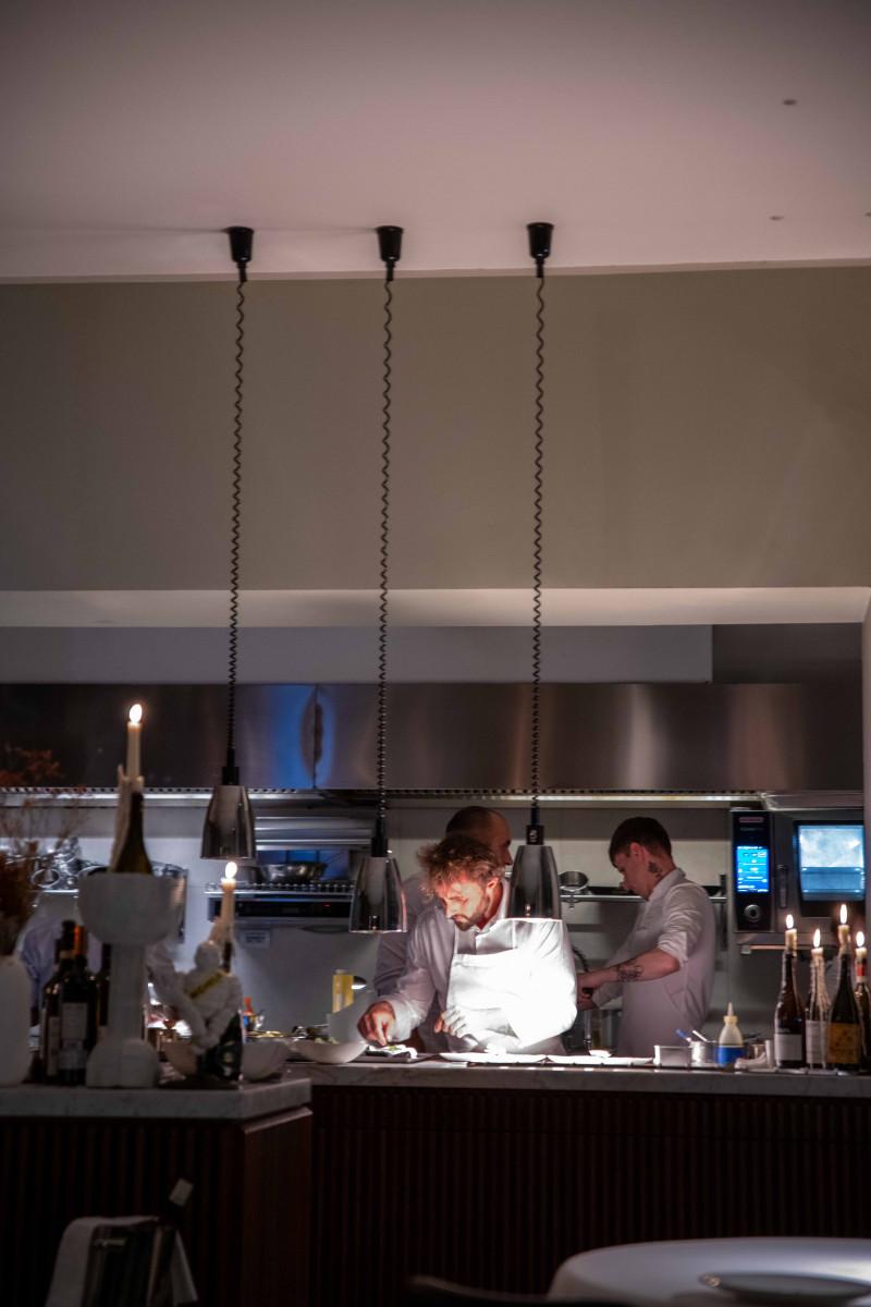 Mediterranean tuna in fermented tomato broth at Autem Milan