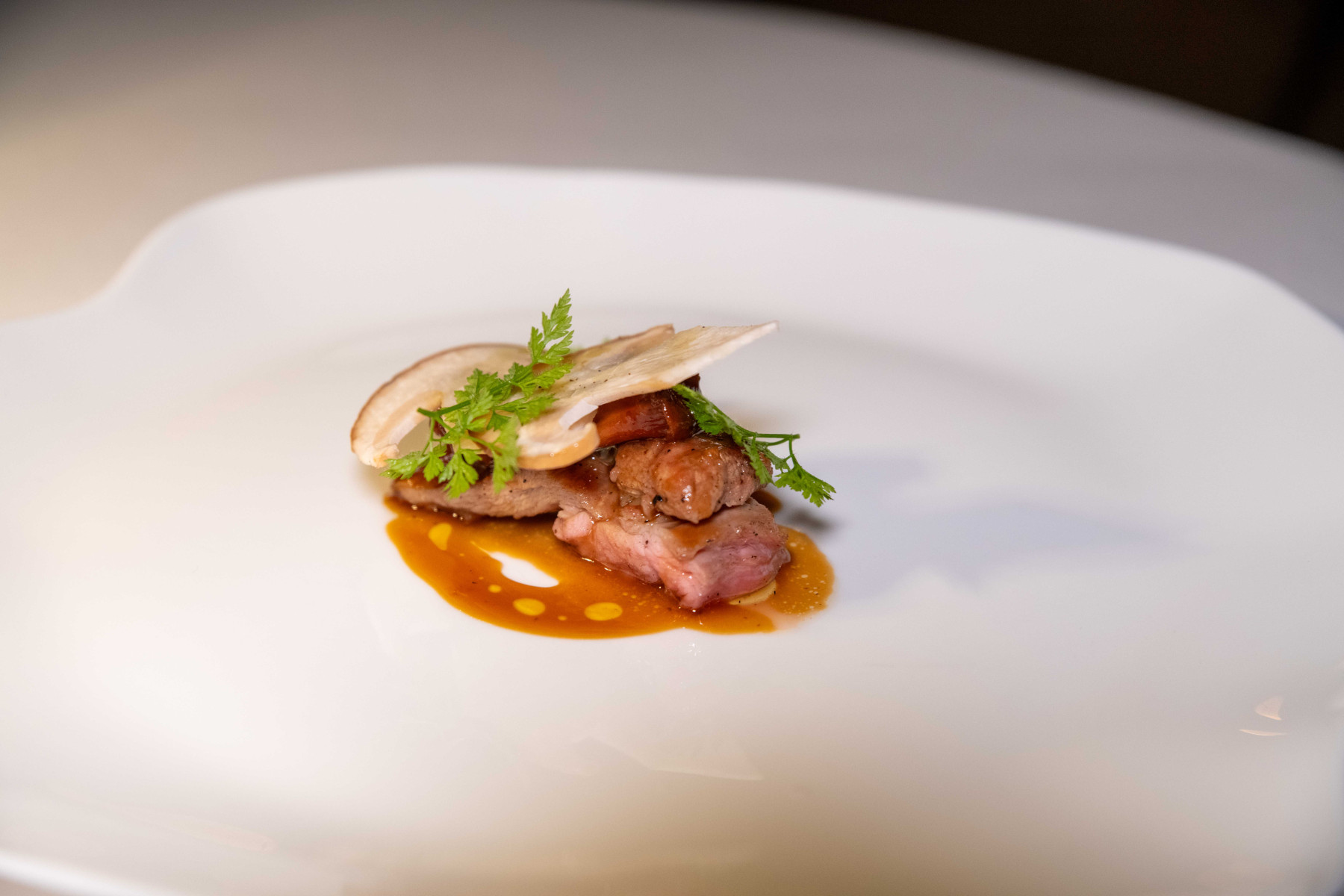 Piennolo tomato tartlet appetiser at Autem restaurant Milan