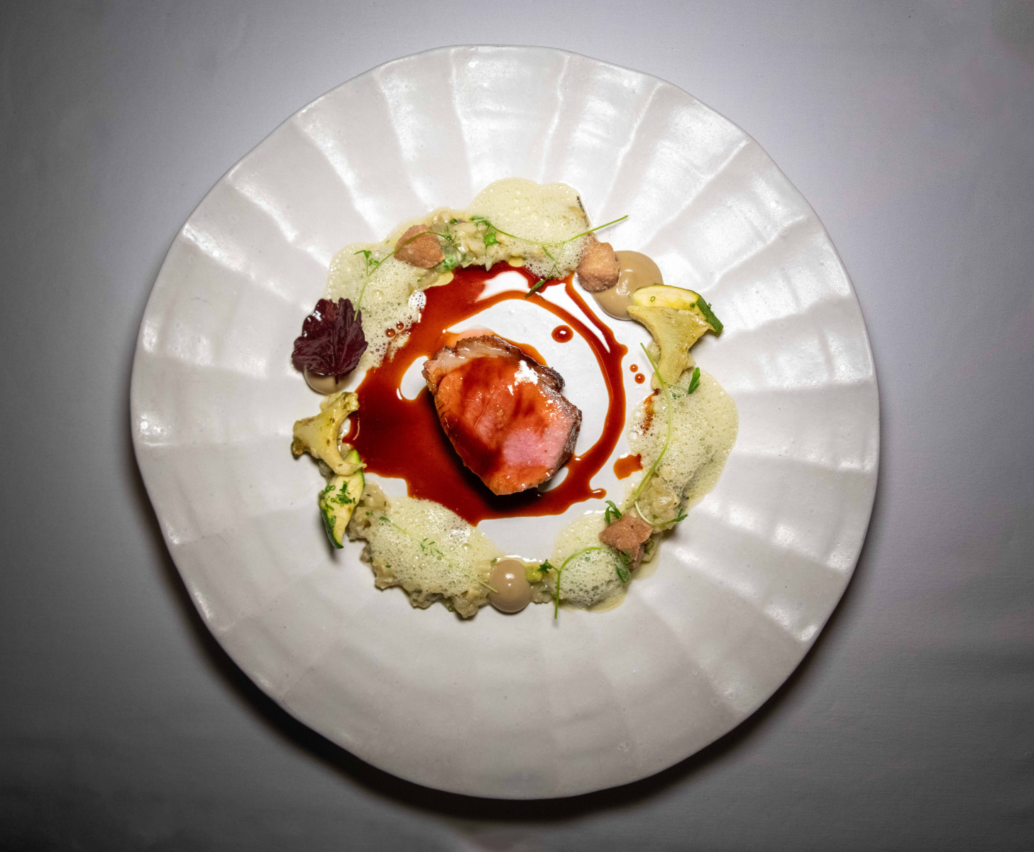 Hen's egg course by Chef Matt van den Berg at Mertia Stellenbosch